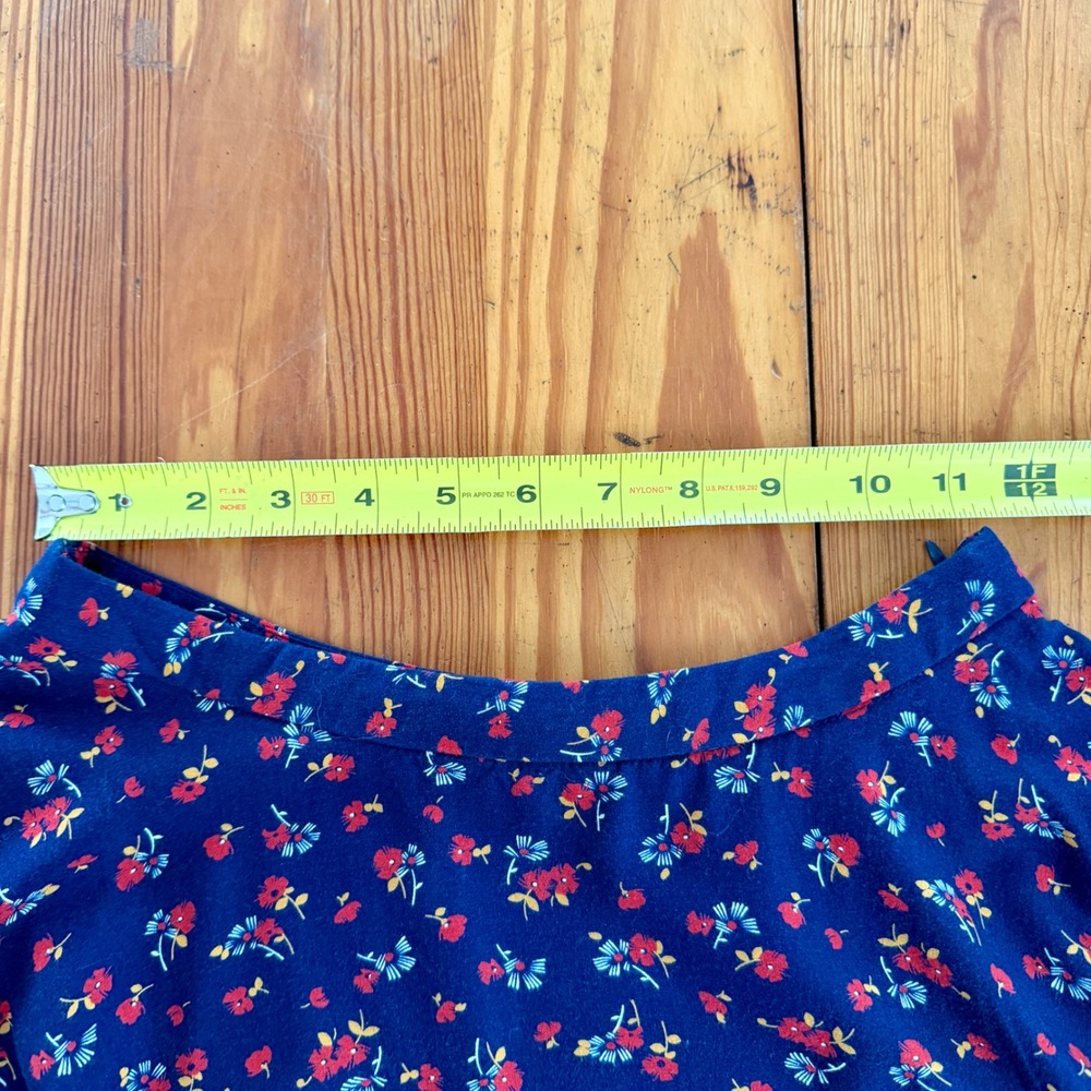 Polo Ralph Lauren‎ Navy Blue Floral Viscose Flared Mini Skirt Size 12 313612796 - Picture 4 of 8